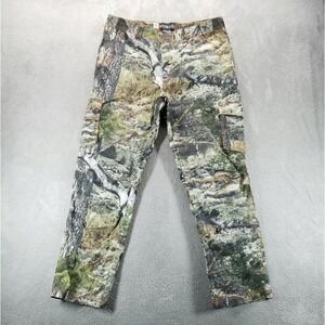 Nomad Pants Mens XL Green Camo Cargo Mossy Oak Hunting Outdoors